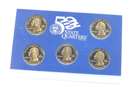 zestaw 5 x 25 centów PROOF