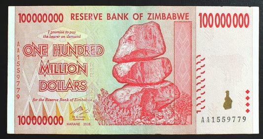 100 000 000 Dollars - Zimbabwe 200 r.