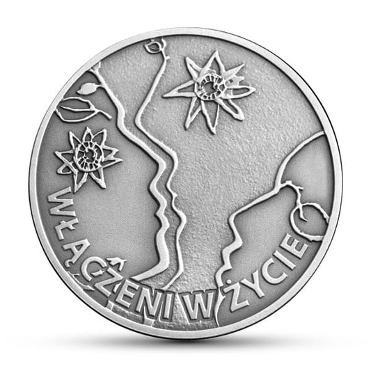 10 zł 50-lecie działalności Polskiego Stowarzyszenia na Rzecz Osób z Upośledzeniem Umysłowym