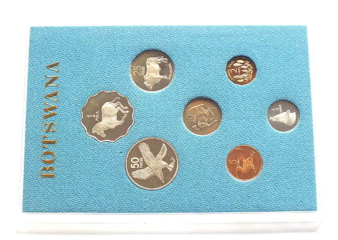 Set Botswana 1981 7 monet PROOF - ALEGAN