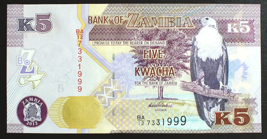 5 Kwacha - Zambia 2012 r.