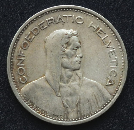 5 franków Szwajcaria (1931-1969) 15 g - Ag 835