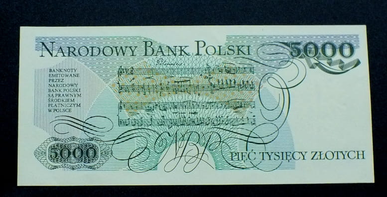 5000 zł Fryderyk CHOPIN 1988 UNC