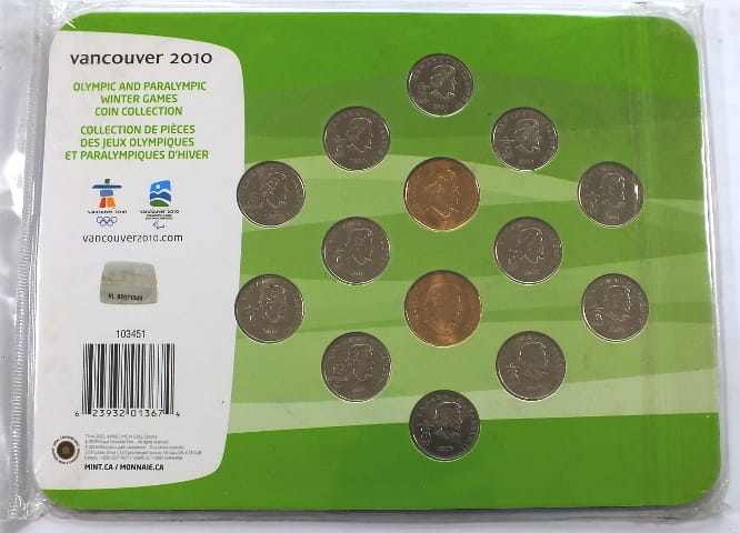 Zestaw 14 monet VANCOUVER 2010 - Kanada