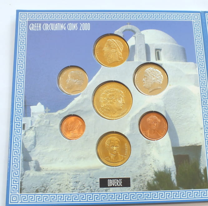 Zestaw GRECJA 2000-1 SET 7 obiegowych i 6 olimpijskich