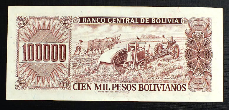 100000 Pesos - Boliwia 1984 r.