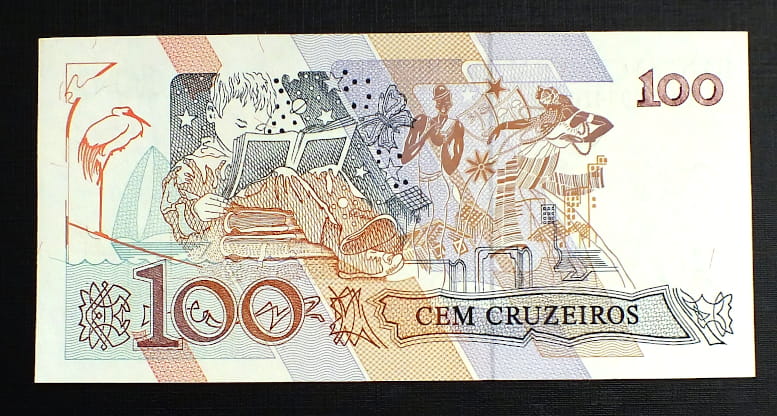 100 cruzados novos BRAZYLIA