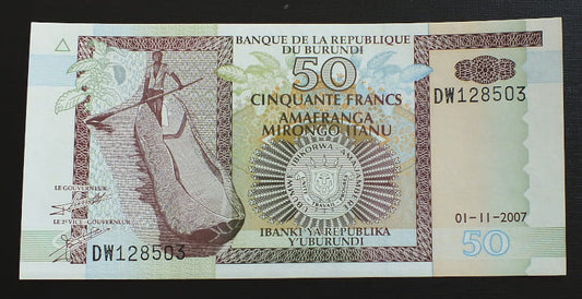 50 franków - Burundi