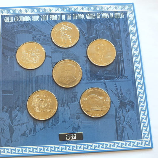 Zestaw GRECJA 2000-1 SET 7 obiegowych i 6 olimpijskich