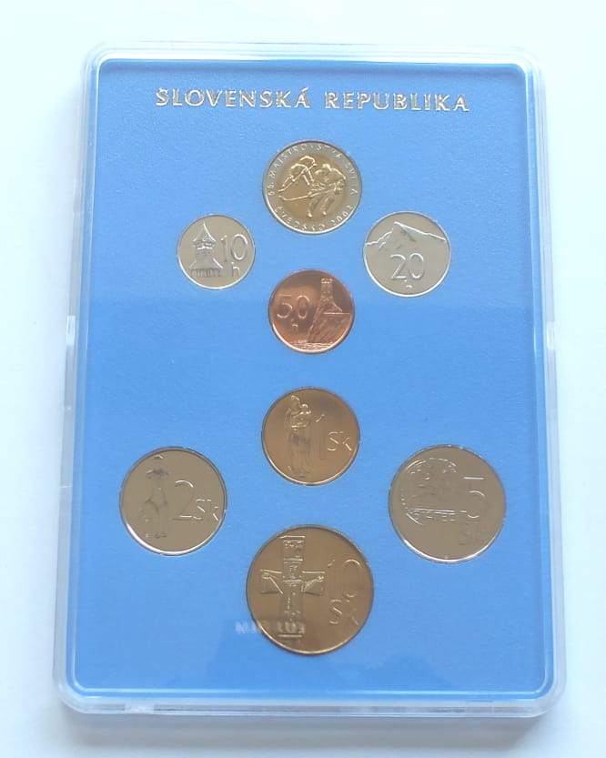 SET 7 monet + medal SŁOWACJA