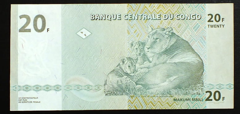 20 Francs - Kongo