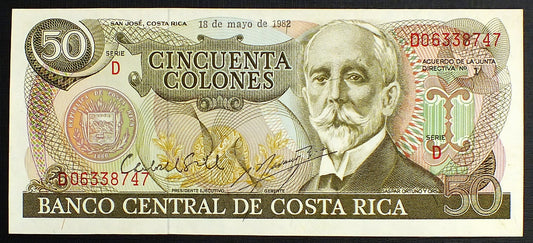 50 Colones - Kostaryka 1982 r.