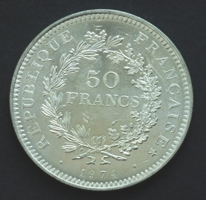 50 Franków Herkules 1974 30 g AG .900
