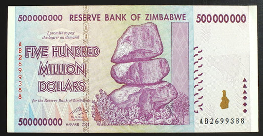 500 000 000 Dollars - Zimbabwe