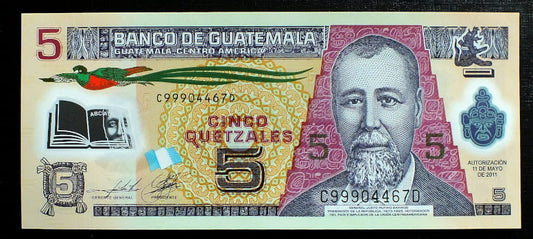 5 Quetzales - Gwatemala 2011r.