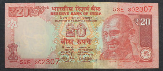 20 Rupees -Indie 2002 r.