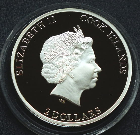 2 dolary Jeleń - Red Deer - 1/2 OZ Cook Islands 2014 r.