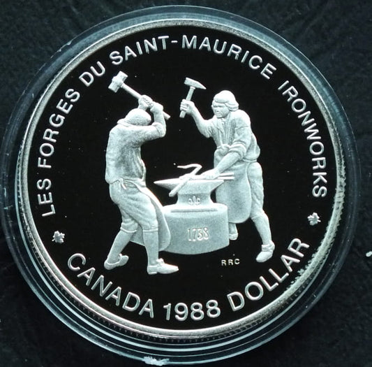 1 dollar 250th Anniversary of St. Maurice Ironworks - Kanada (1)