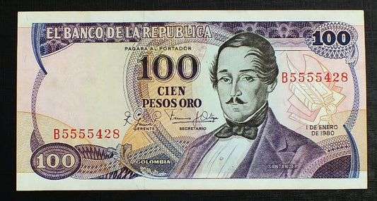 100 Pesos Oro - Kolumbia 1980 r.