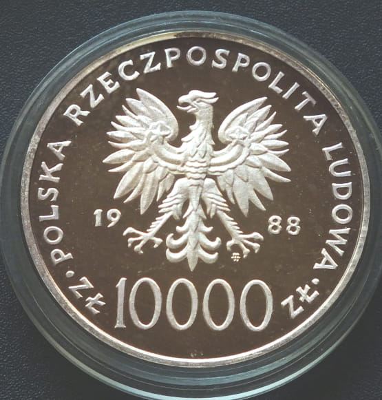 10000 zł Jan Paweł II - krzyż