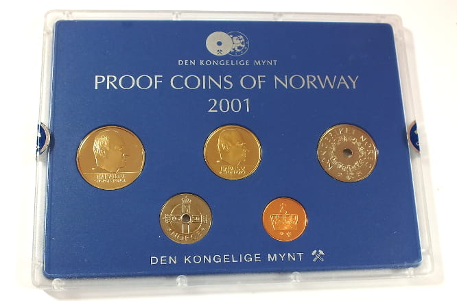 Set Proof coins of Norway 2001