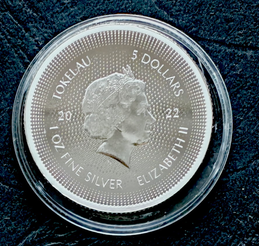 Tokelau 5 dolarów Ikony - Marilyn Monroe (1 OZ Ag) - 2022 r.