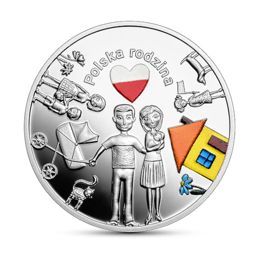 Moneta 10 zł „W Polskę wierzę” – Polska rodzina