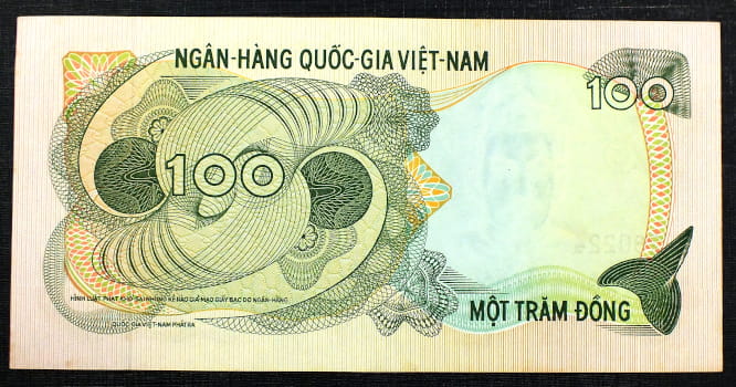 100 Dong - Wietnam Południowy 1970 r.