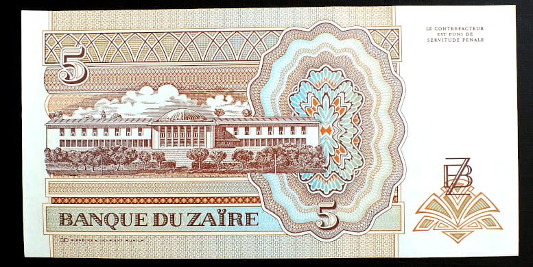 5 Nouveaux Zaires - Zair 1993 r.