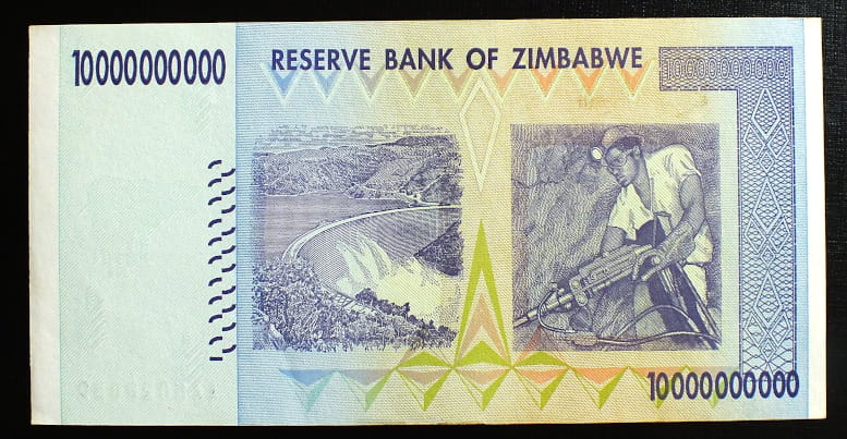 10 000 000 000 Dollars - Zimbabwe