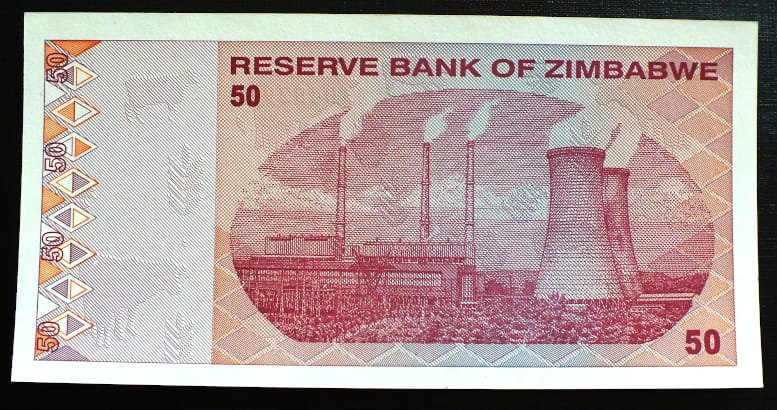 50 Dollars - Zimbabwe