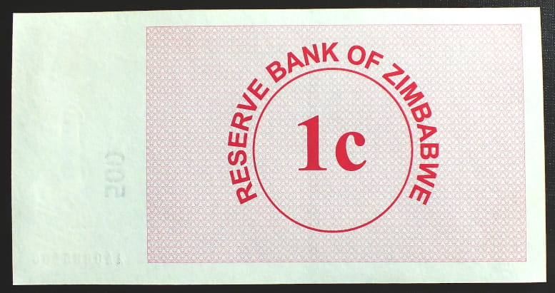 1 Cent - Zimbabwe 2007 r.