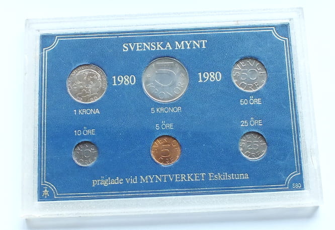 Zestaw Szwecja 1980 mennicze