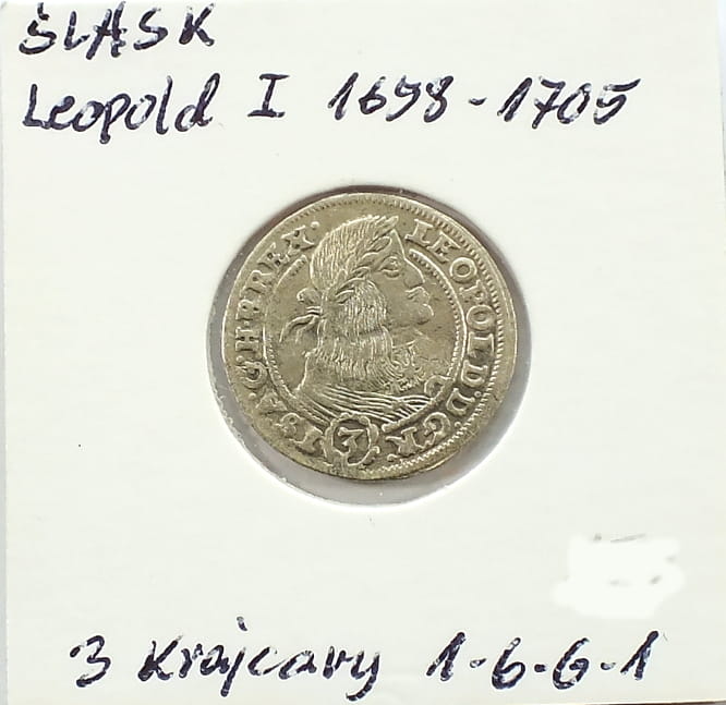 3 Krajcary 1661 Śląsk Leopold ALEGAN