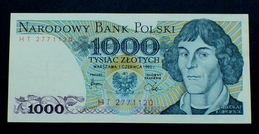 1000 zł Mikołaj KOPERNIK 1982 UNC