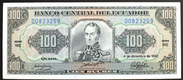 100 Sucres - Ekwador 1992 r.