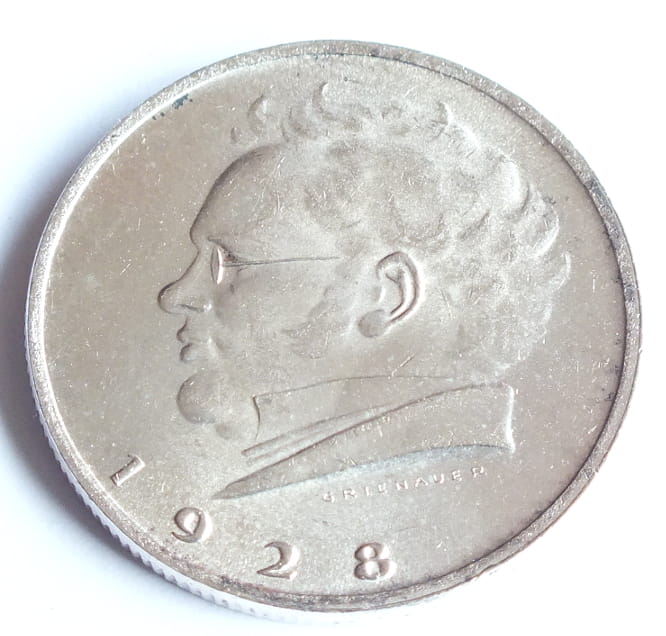 2 Schillingi Franc Schubert 1928
