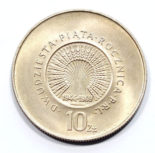 10 zł XXV rocznica PRL 1969