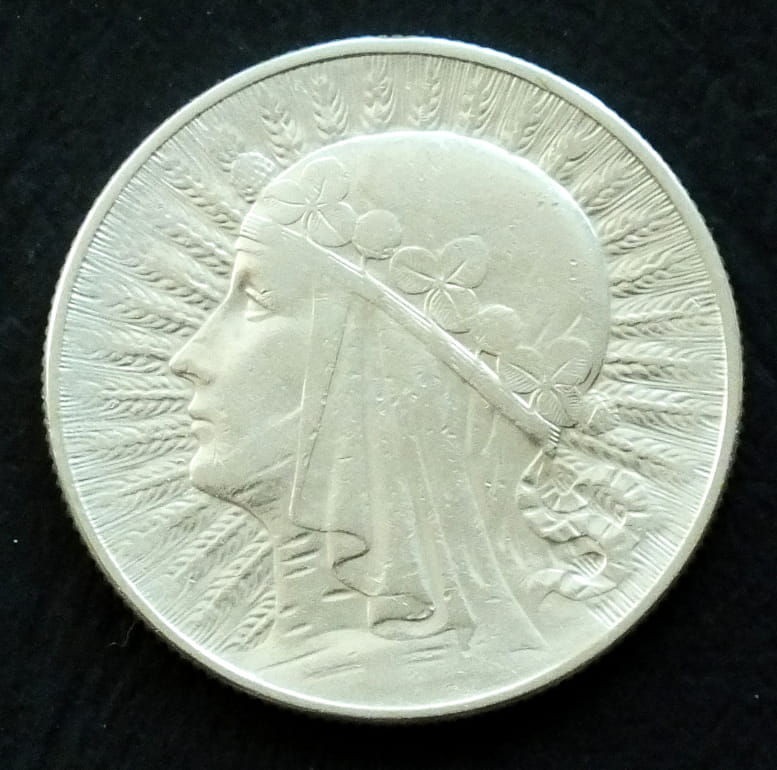 5 Złote 1934 rok - Głowa kobiety