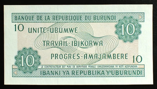 10 franków - Burundi