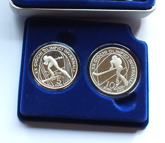 Zestaw 5 euro + 10 euro Torino 2006 (1)