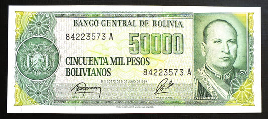 50000 Pesos - Boliwia 1984 r.
