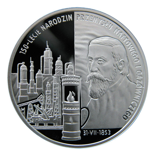 10 zł 150-lecie narodzin przemysłu naftowego i gazowniczego