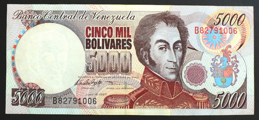 5000 Bolivares - Wenezuela 1997 r.
