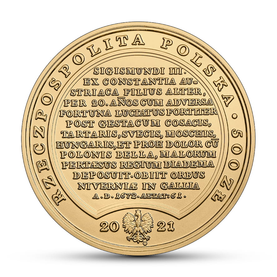 500 zł Skarby Stanisława Augusta – Skarby Stanisława Augusta – Jan Kazimierz Waza