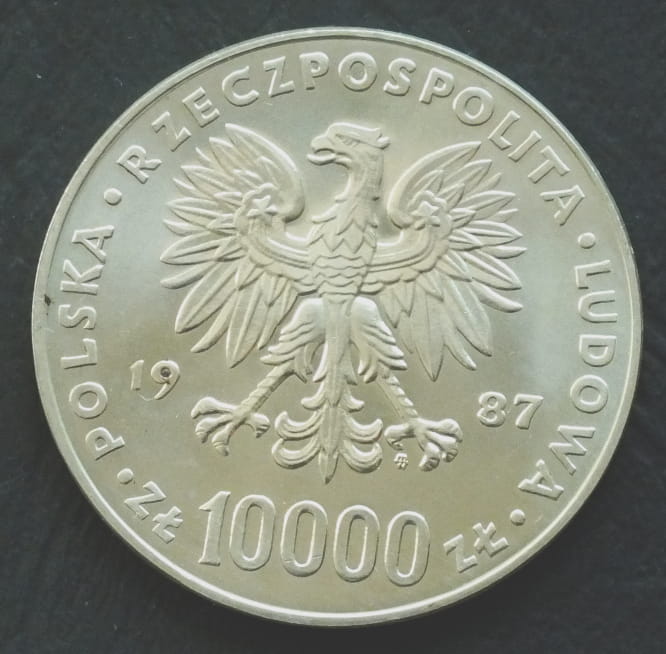 10000 zł Jan Paweł II - PAPIEŻ 1987