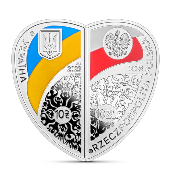 Moneta 10 zł + 10 uah Przyjaźń i braterstwo to największe bogactwo