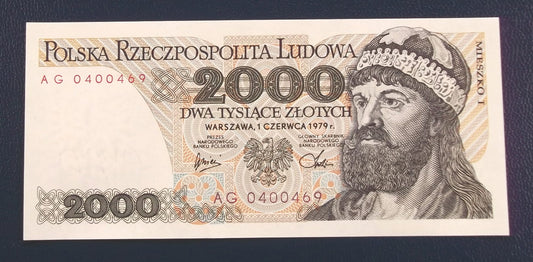 2000 zł Mieszko 1979 UNC