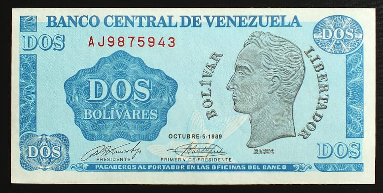 2 Bolivares - Wenezuela 1989 r.