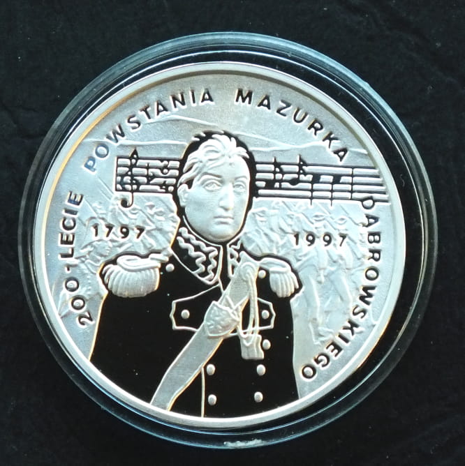 10 zł 200-lecie powstania Mazurka Dąbrowskiego (1797 - 1997)